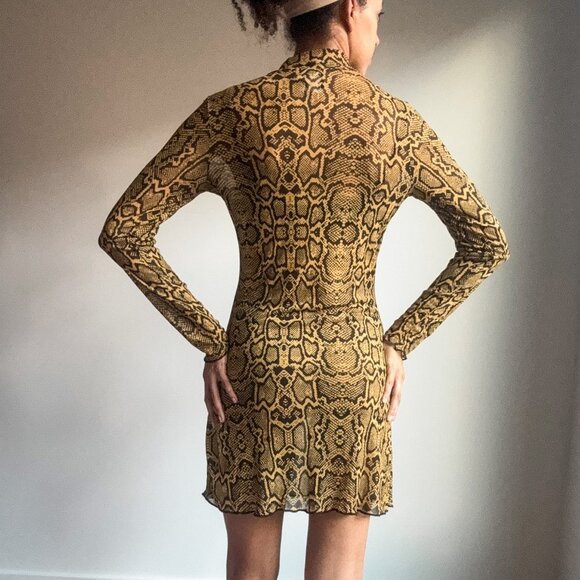 The Ragged Priest Slither Sheer Mini Dress Sz XS - Picture 4 of 6